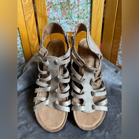 COBB HILL Gladiator Wedge Sandals Strappy Zip Up Western Boho Sz 8.5 - Picture 11 of 12